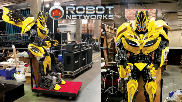Late Late Toy Show Bumblebee for hire with www.robotnetworks.ie
